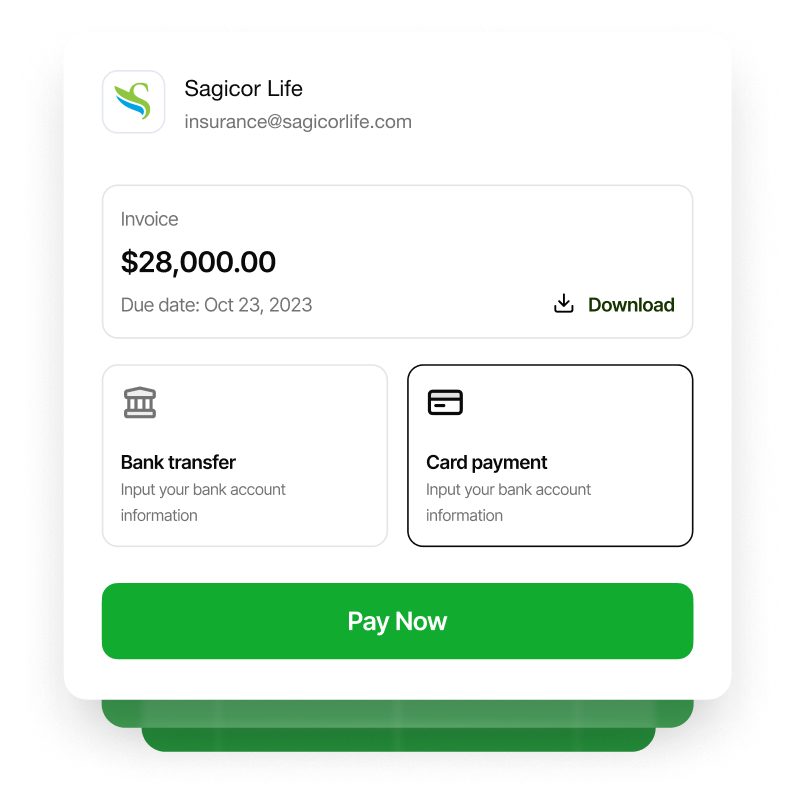 Interfaz de pago de facturas de HandyPay